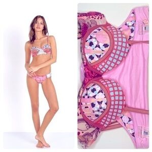 Maaji Bikini Set Rosewood Rousseau Underwire Bandeau Bikini Reversible
